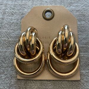 Anthropologie Gold Statement Earrings